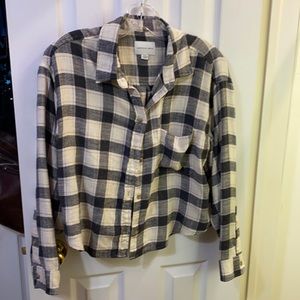 American eagle cropped flannel